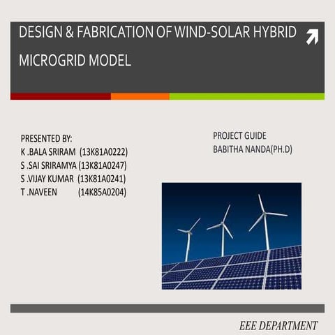 DESIGN & FABRICATION OF WIND-SOLAR HYBRID MICROGRID MODEL