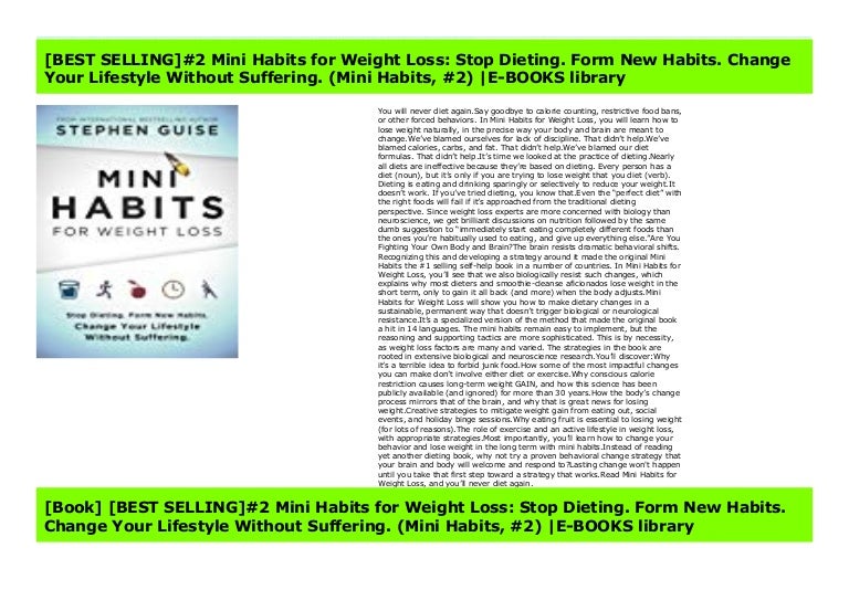 Best Selling 2 Mini Habits For Weight Loss Stop Dieting Form New