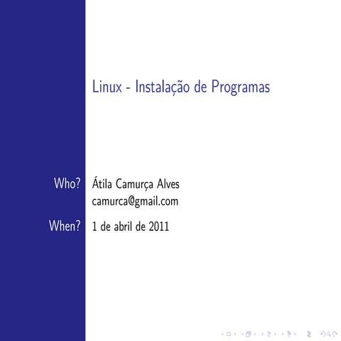 Linux - Instalação de Programas