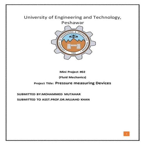 Pressure measuring Devices
