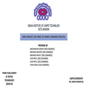 Fabric Forming Processes