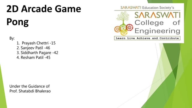 Pong Game using Java awt and swing