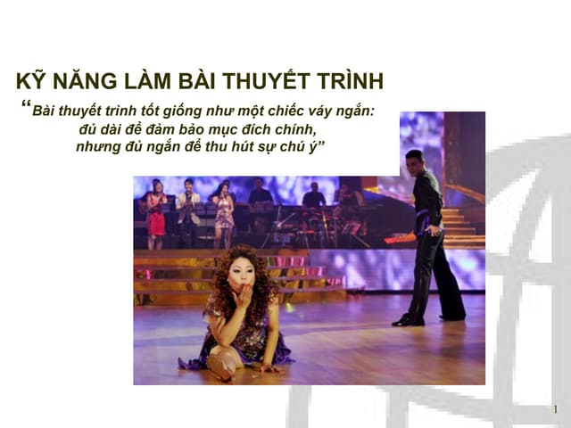 KỸ NĂNG LÀM BÀI THUYẾT TRÌNH