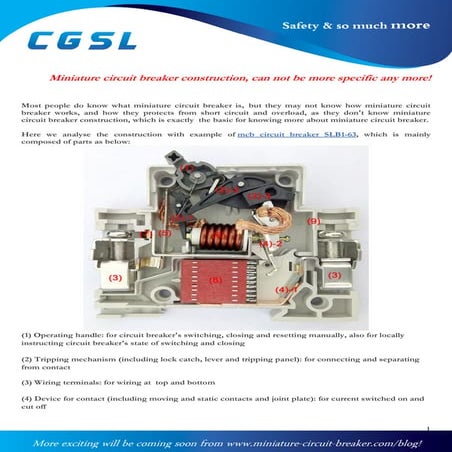 Miniature circuit breaker construction, can't be more specific any more! 