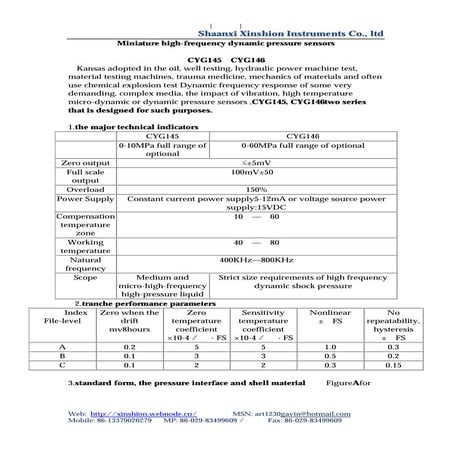 Miniature high frequency dynamic pressure sensors