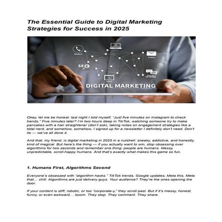 The Essential Guide to Digital Marketing Strategies for Success in 2025
