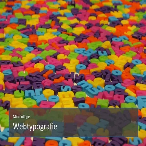 Minicollge Webtypografie