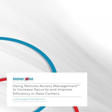 Minicom White Paper Using Ram To Increase Security And Improve Efficiency In ...
