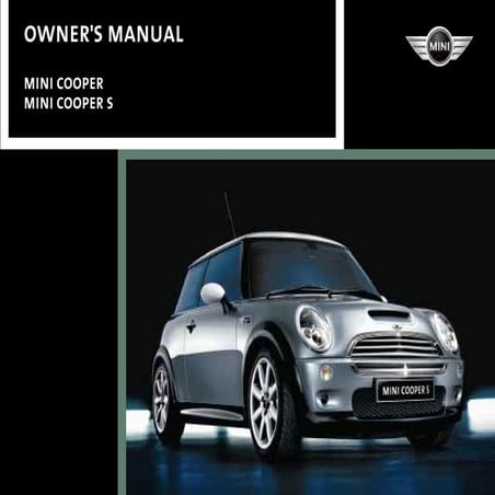 Mini Cooper Owners Manual 2002