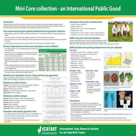 Mini core collection - an international public good