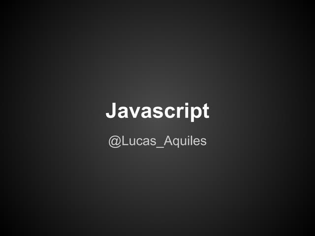 Minicurso javascript