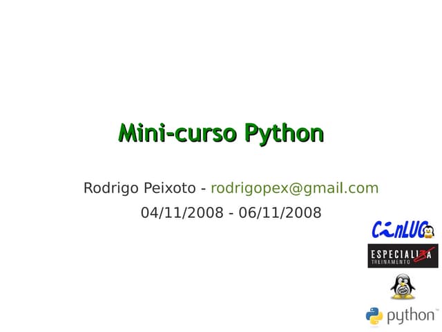 Minicurso Python