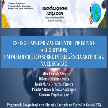 Ensino e aprendizagem entre prompts e algoritmos