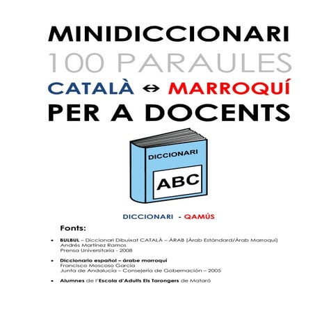 Minidicionari català&lt;> marroquí per a docents