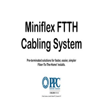 Miniflex FTTH Cabling System