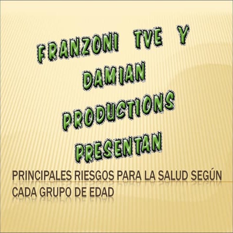 Miniguía principales riesgos para la salud según cada grupo de edad