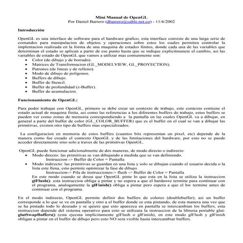 Mini introopengl