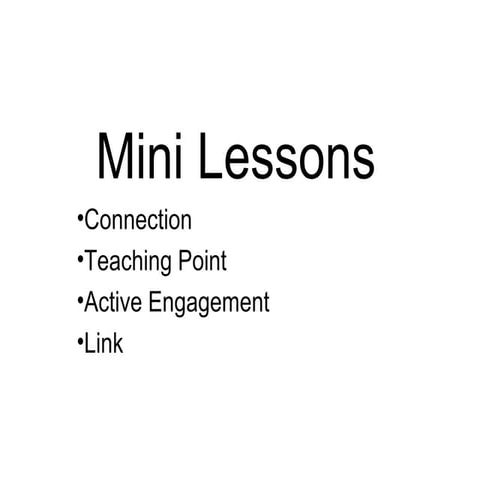Mini lesson presentation