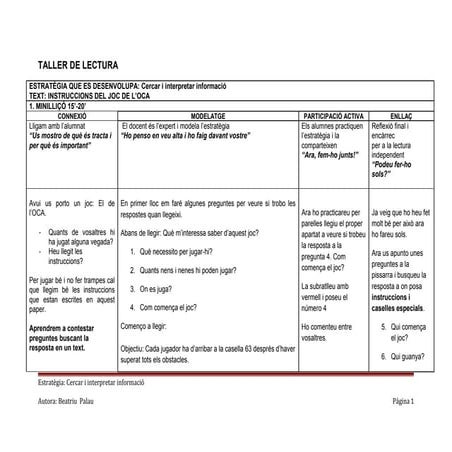 Minilliçó. joc de l'oca