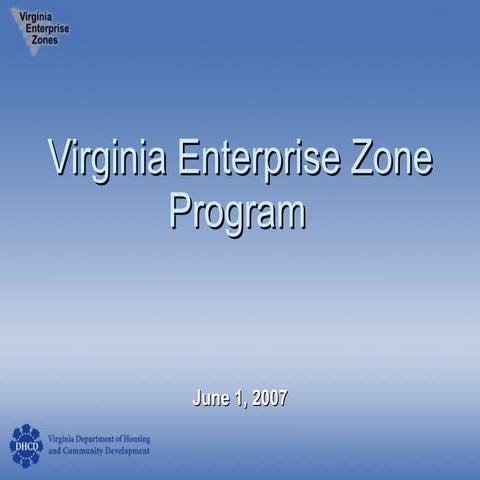 Virginia Enterprise Zone Program
