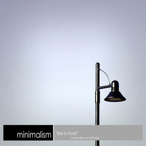 Minimalism- study of an art movement