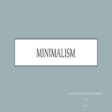 Minimalism