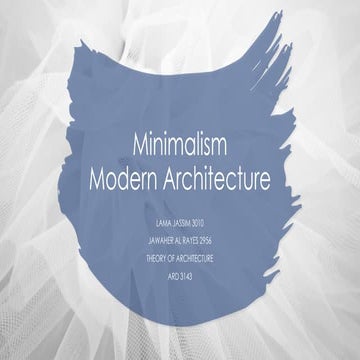 Minimalism modern architecture