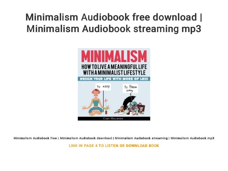 Minimalism Audiobook free download | Minimalism Audiobook streaming m…