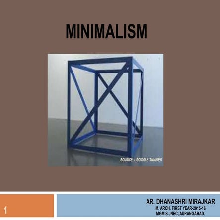 Minimalism ppt