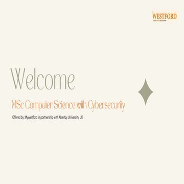 MSc Computer Science with Cybersecurity Program | PPTX