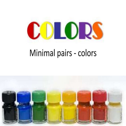 Minimal pairs   colors