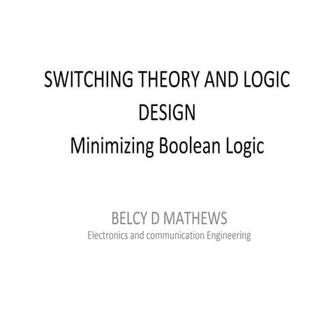 Minimizing boolean