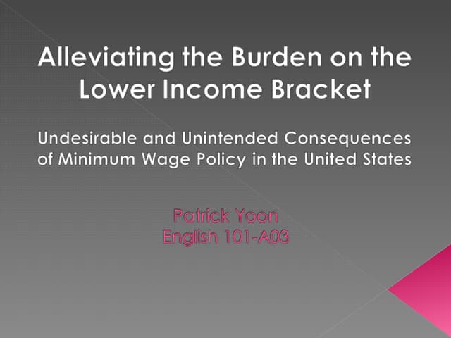 Minimum Wage Powerpoint