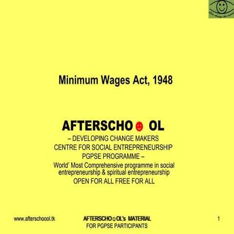 Minimum Wages Act, 1948