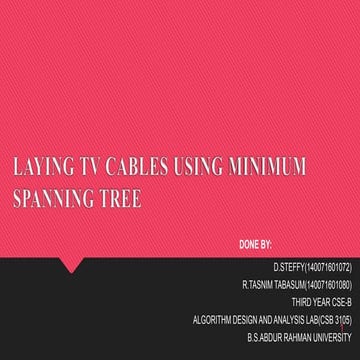 Minimum spanning tree | PPTX