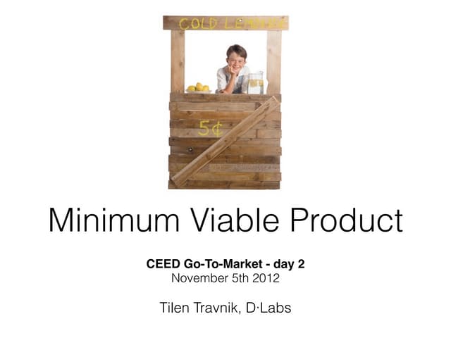 Minimum Viable Product - theory and workshop