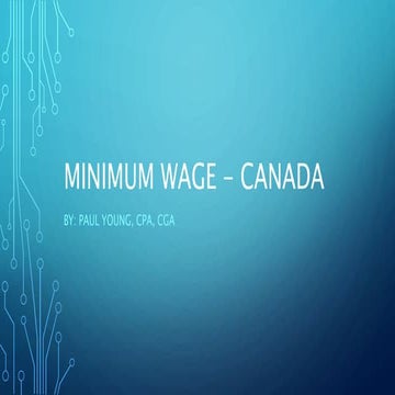 Minimum Wage Analysis - Canada | PPTX