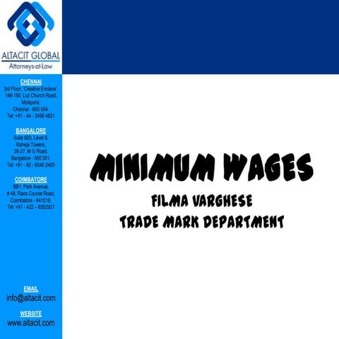 Minimum wages