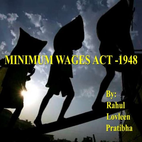 Minimum wages act  1948