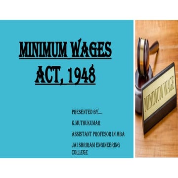 LABOUR LAWS - II MINIMUM WAGES ACT 1948.pptx