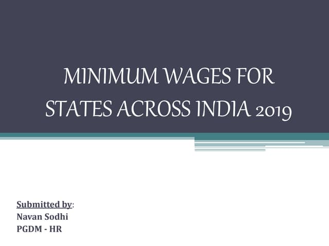 Minimum wages for states across PPTX Minimum wages for states across PPTX