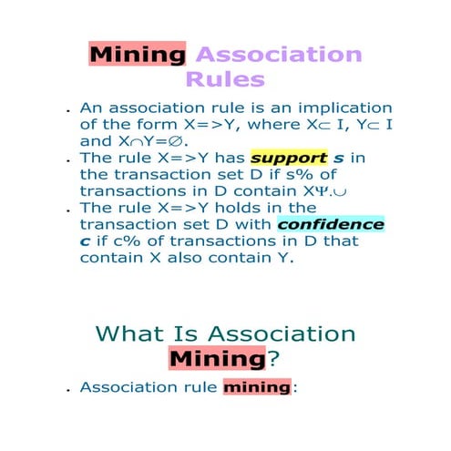 Mining Association Rules