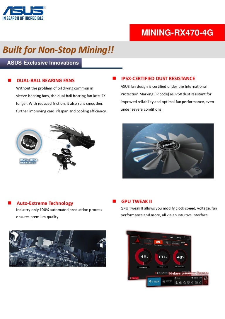 Asus Mining rx470-4 g