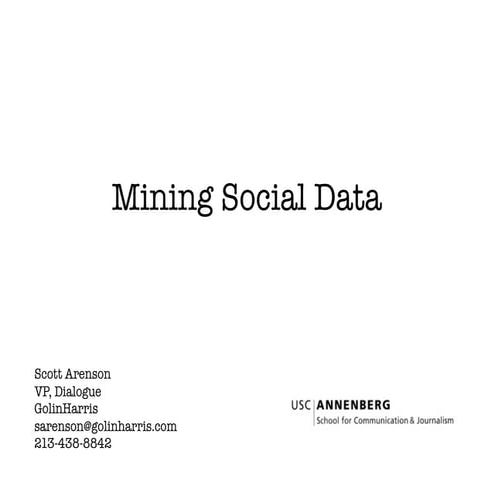 Mining Social Data