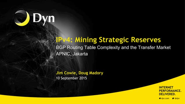 IPv4: Mining Strategic Reserves