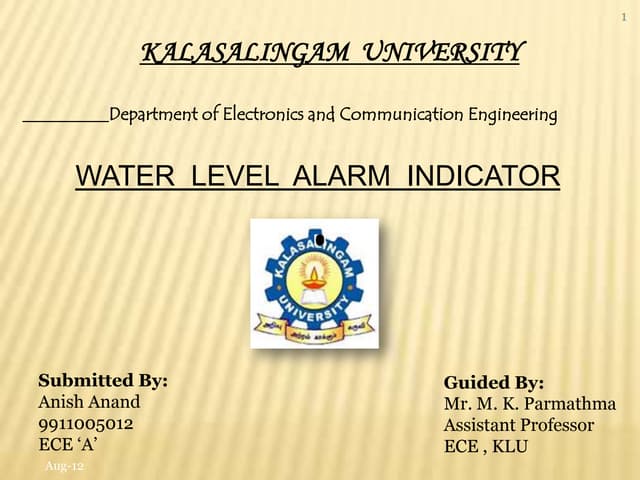 water level indicator alarm