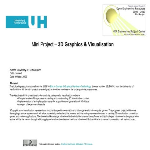 Mini Project- 3D Graphics And Visualisation