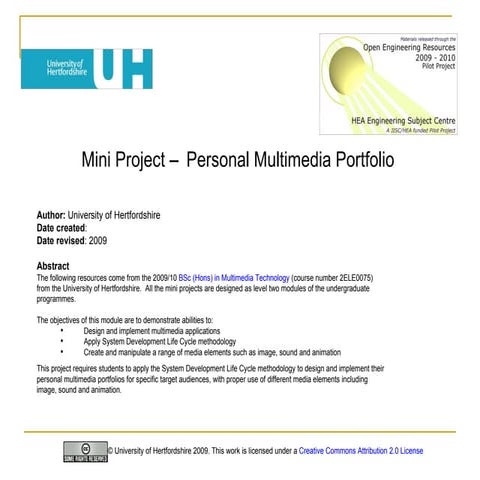Mini Project- Personal Multimedia Portfolio