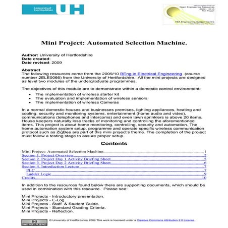 Mini Project- Automated Selection Machine