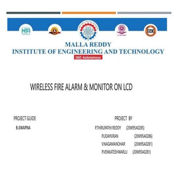WIRELESS FIRE ALARM & MONITOR ON LCD